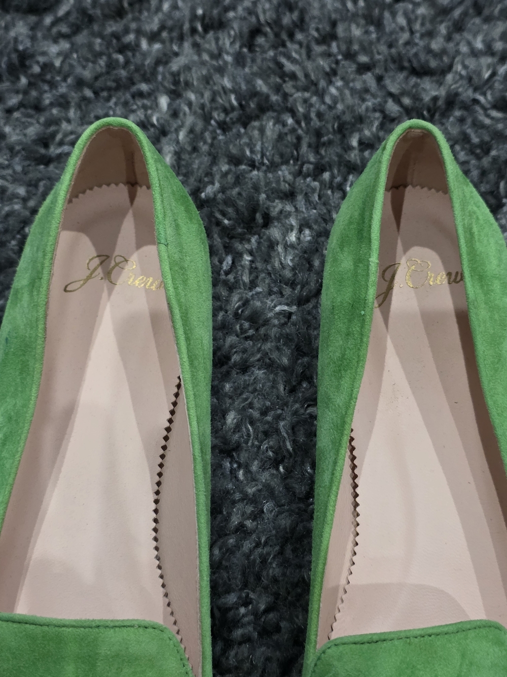 J. Crew Bright Green Suede Tassel Loafers Size 9 - Picture 3 of 9